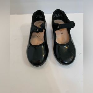 Capezio Black TAP DANCE Shoes Little Girl Size 10 Mary Janes